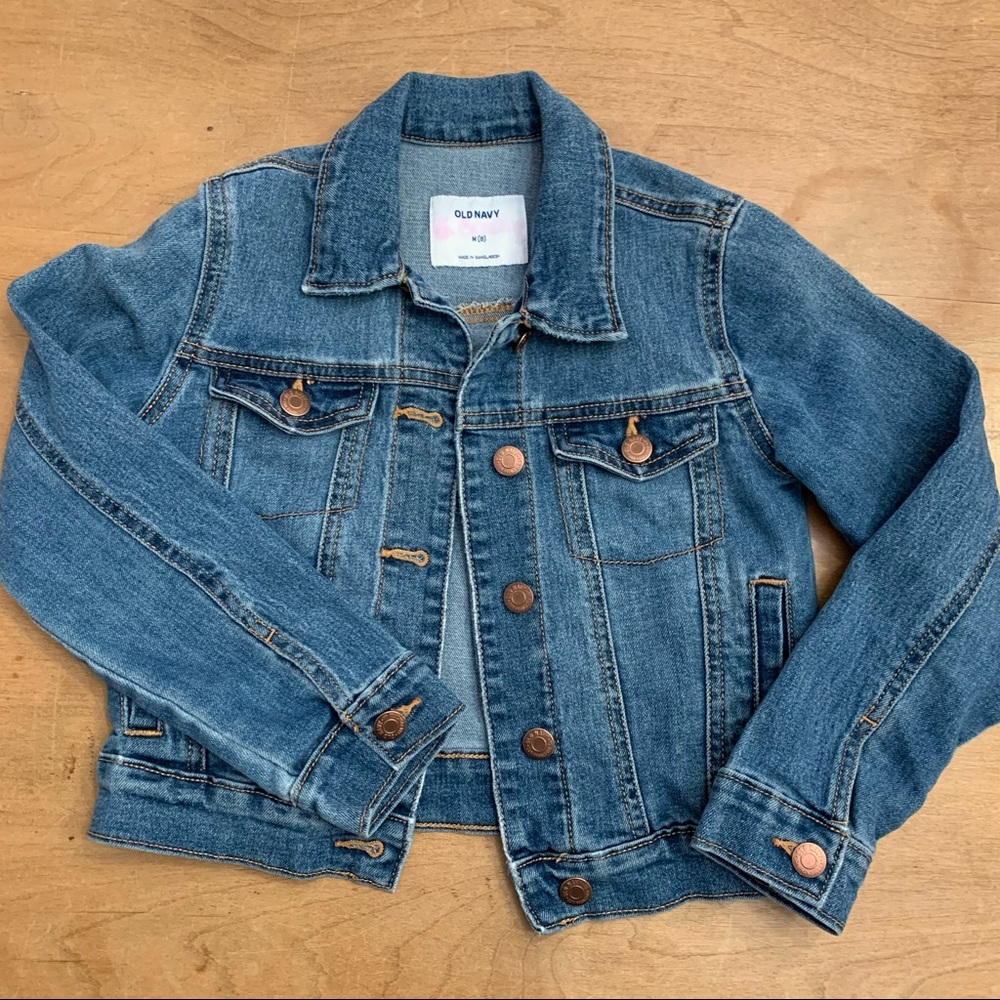 Old Navy Kids Trucker Denim Jean Jacket Size Medium = 8